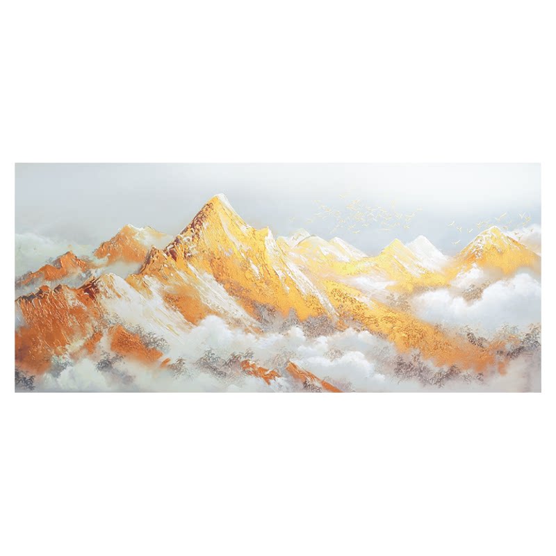 大芬村手绘八骏图装饰油画挂画