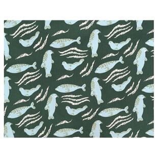 日本进口布料kippis牛津棉纯棉北欧风手工包抱枕服装塞马环斑海豹