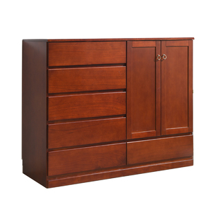 斗柜储物柜卧室带门实木五斗柜多功能收纳家具简约现代客厅抽屉柜