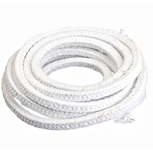 陶瓷纤维盘根耐高温密封条硅酸铝窑炉门耐火填料烤箱圆编绳石棉绳