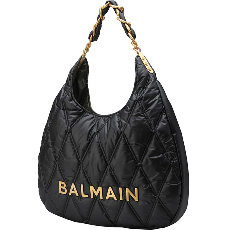 BALMAIN巴尔曼 女士时尚轻菱格链条休闲单肩斜挎包