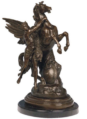 珀尔修斯美杜莎希腊神话风铜雕塑