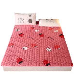 水晶绒床盖单人床单加厚秋冬保暖防滑学生宿舍床垫90x200cm加厚垫