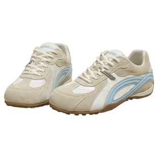 厚底德训鞋女2026新款春内增高蓝色鞋子芭蕾风女鞋百搭软底运动鞋