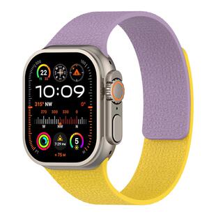 适用iwatch手表s11表带新品磁吸硅胶好看荔枝纹苹果apple智能s10腕带春夏s9/8男生se高级ultra女士Series配件