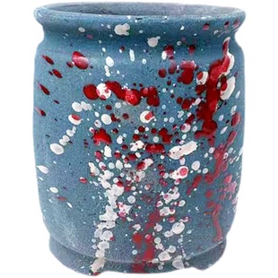 多肉花盆土陶罐复古粗陶手工拇指盆透气绿植陶瓷老桩法师小矮胖盆