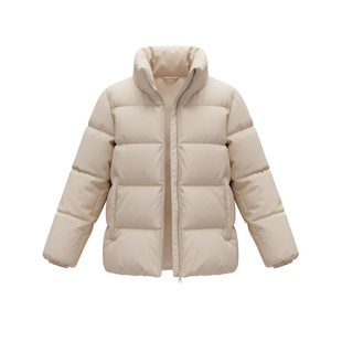 鸭鸭短款羽绒服女款立领百搭韩系宽松面包服休闲时尚加厚保暖外套