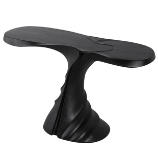 侘寂风入户玄关台设计师条案过道靠墙端景台艺术装饰全实木玄关桌