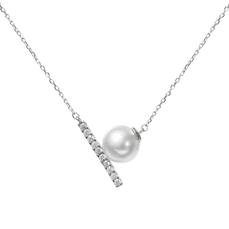 老爸评测10周年定制珍珠项链淡水珍珠S925银饰项链挂坠吊坠