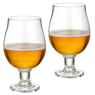 霜山水晶玻璃酒杯威士忌洋酒杯闻香杯郁金香型矮脚杯啤酒红酒杯子