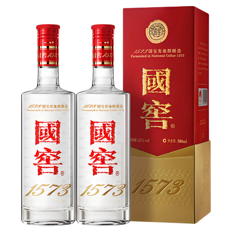 38度国窖1573浓香白酒2瓶装