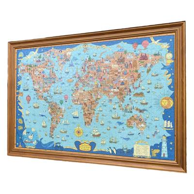 实木拼图1000片裱框装裱挂墙画框