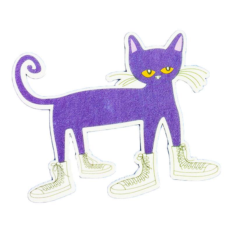 皮特猫我爱脏鞋子毛毡绘本教具
