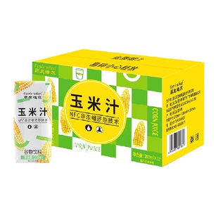 菲里维尔香甜玉米汁0脂谷物饮品粗粮早餐饮料0脂整箱植物饮料