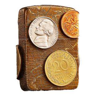 zippo打火机正品复古1941贴章天下宝藏芝宝煤油防风男士创意礼物