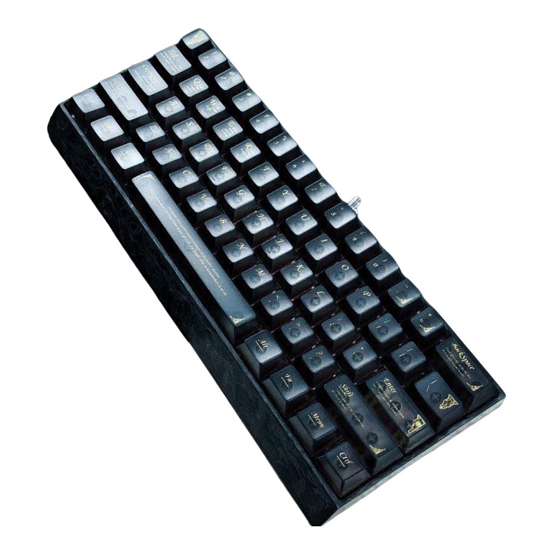 黑金巴洛克键帽通用pc材质客制化DIY机械键盘适配磁轴原厂高度