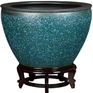 泡泡釉高温陶瓷缸养金鱼缸特大缸睡莲荷花盆碗莲缸阳台插花盆门面