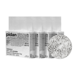 pidan木薯膨润土混合猫砂2.4千克植物淀粉猫砂结团