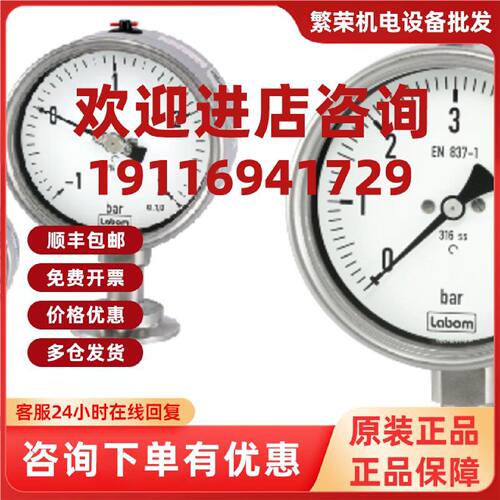议价德国labom进口制药医药设备卡盘箍螺快装防耐震压力表卫生型