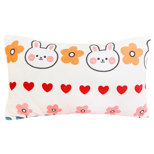 A类牛奶绒加厚儿童枕套50x30婴儿宝宝冬季法兰绒枕芯套枕头套定做