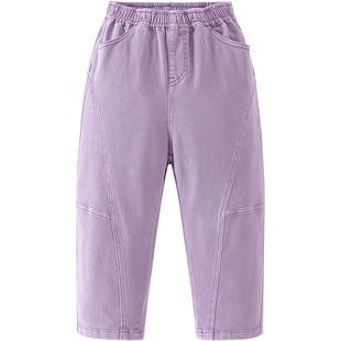 【软牛仔】迷你巴拉巴拉男女童儿童裤子弹力活性印染宽松锥形长裤