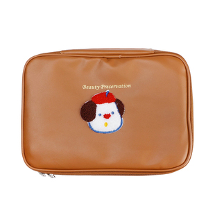 卡通可爱小狗化妆包外出便携式化妆品收纳包大容量女士旅行洗漱包