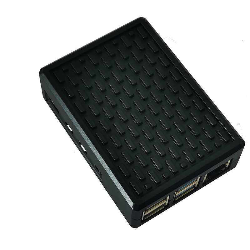 树莓派4B铝合金外壳金属机箱保护盒子一体散热柱开槽顶散热面积大