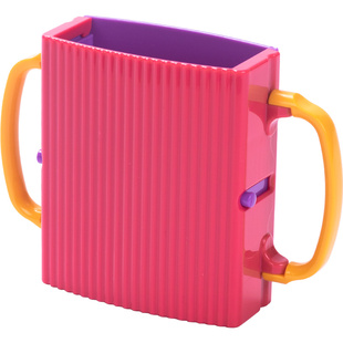 日本进口儿童杯托宝宝牛奶盒装饮料架防烫防漏防挤压套壳杯架杯套