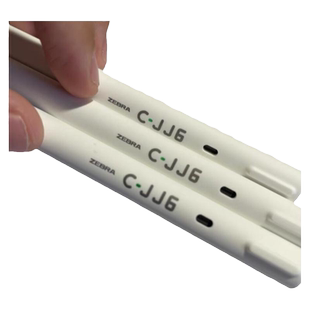 日本zebra斑马中性笔C-JJ6刷题笔ins按动笔考试学生用黑笔高颜值白色杆大容量子弹头cjj6黑色笔芯0.5mm