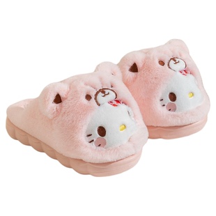 三丽鸥helloKitty联名棉拖可爱卡通家居保暖秋冬亲子女童拖鞋可爱
