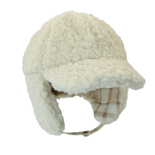 冬季新款羊羔毛绒雷锋帽子女加厚防寒护耳帽大头围骑车保暖飞行帽