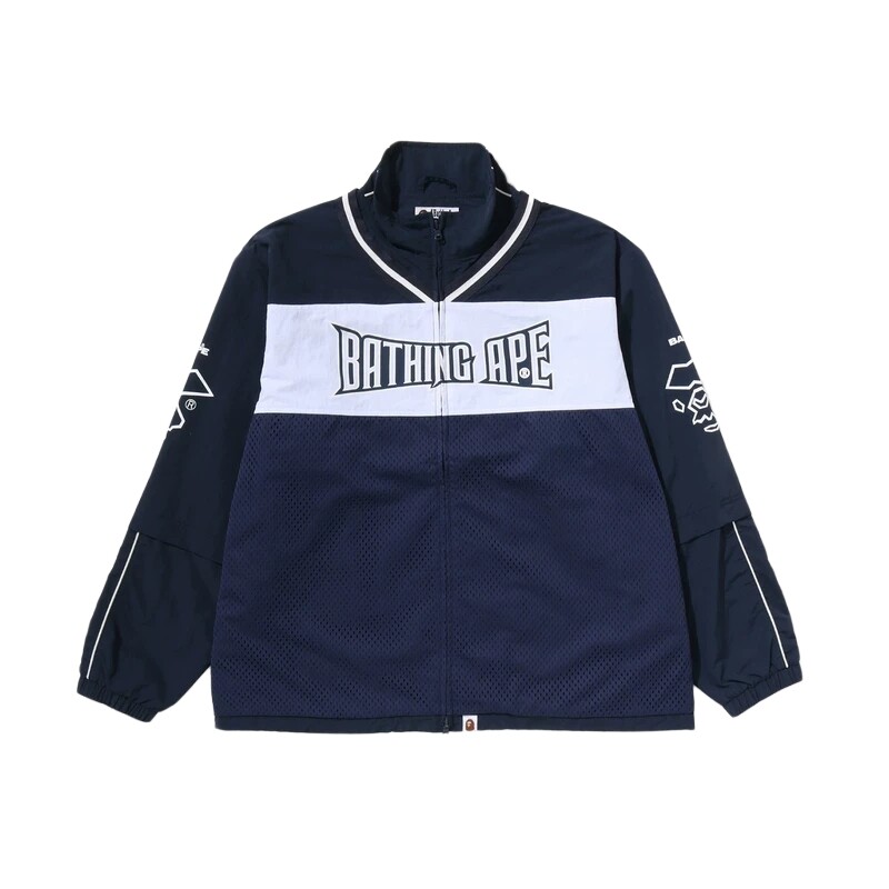 BAPE猿人字母93数字网眼夹克外套