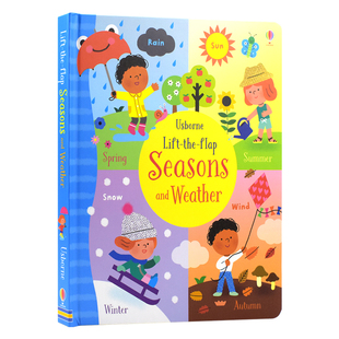 Usborne原版英文 Lift-the-Flap Seasons and Weather 季节和天气 幼儿百科翻翻书 早教启蒙纸板书 英文原版进口 儿童英语图书