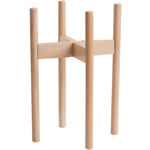 北欧花盆架十字花架子落地式置物架阳台客厅木托架绿萝花架盆栽架