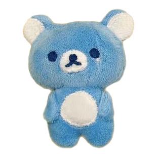 可爱毛绒轻松熊蓝色系列书包包包挂件公仔玩偶熊钥匙扣