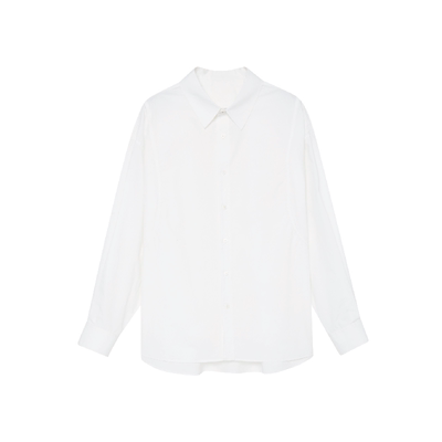 THE SMOOS 翻领纽扣式拼接衬衫 休闲廓形 24ss新品
