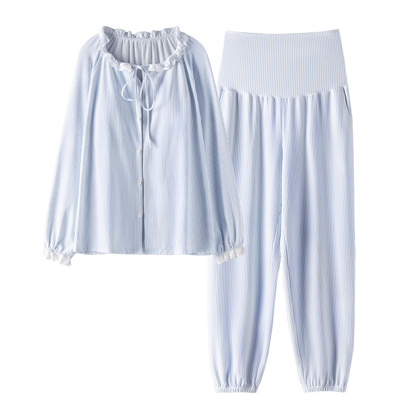 momjane月子服棉孕妇睡衣带胸垫