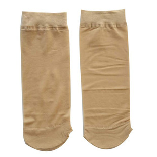 梦韵丝袜2023防勾丝短筒丝袜天鹅绒薄款高弹力耐穿肉色肤 黑色女