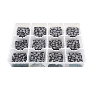 雪花黑白正方形生日蛋糕装饰巧克力配件插片代可可脂烘焙原料120g