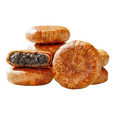 荞麦黑芝麻饼掉渣酥饼馅老婆饼糖尿饼病人专用无糖精零食品旗舰店