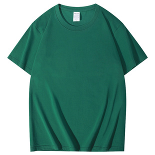 餐饮工作服纯棉T恤定制logo企业团体落肩廓版新疆棉圆领短袖印字