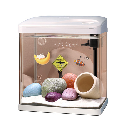 客厅玻璃小型热带鱼缸免换水懒人
