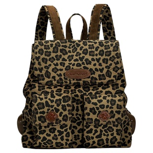 JTB无界背包.新款豹纹双肩包女欧美个性辣妹风包包大学生旅游书包