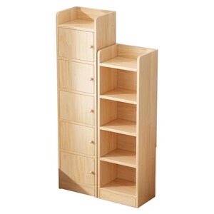 亚克力置物柜全实木手办柜子落地书架书柜收纳多层玩具展示柜家用