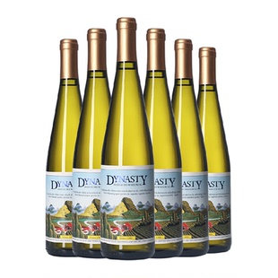 王朝二代干白葡萄酒750ml*6瓶花香果香浓郁低温发酵口感丰富微醺
