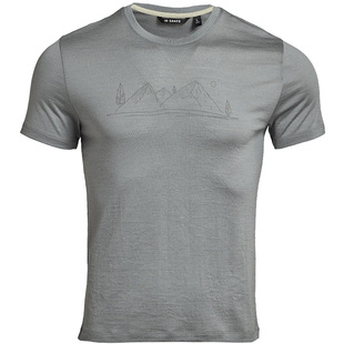 三夫户外丨隐者山之道 城市户外休闲月影男款美丽诺羊毛短袖T恤