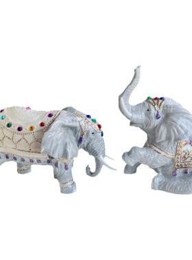 高级感客厅镇宅招财大象摆件一对
