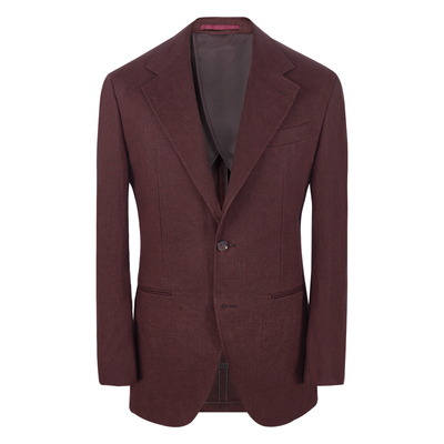 意式单排扣春夏休闲亚麻西服外套