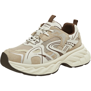 天美意厚底增高老爹鞋复古运动鞋女系带休闲鞋秋季新款BM291CM5