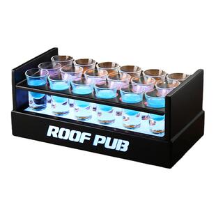 不锈钢发光子弹杯架shot架彩虹B52斗酒套装酒吧ktv专用斗酒酒具